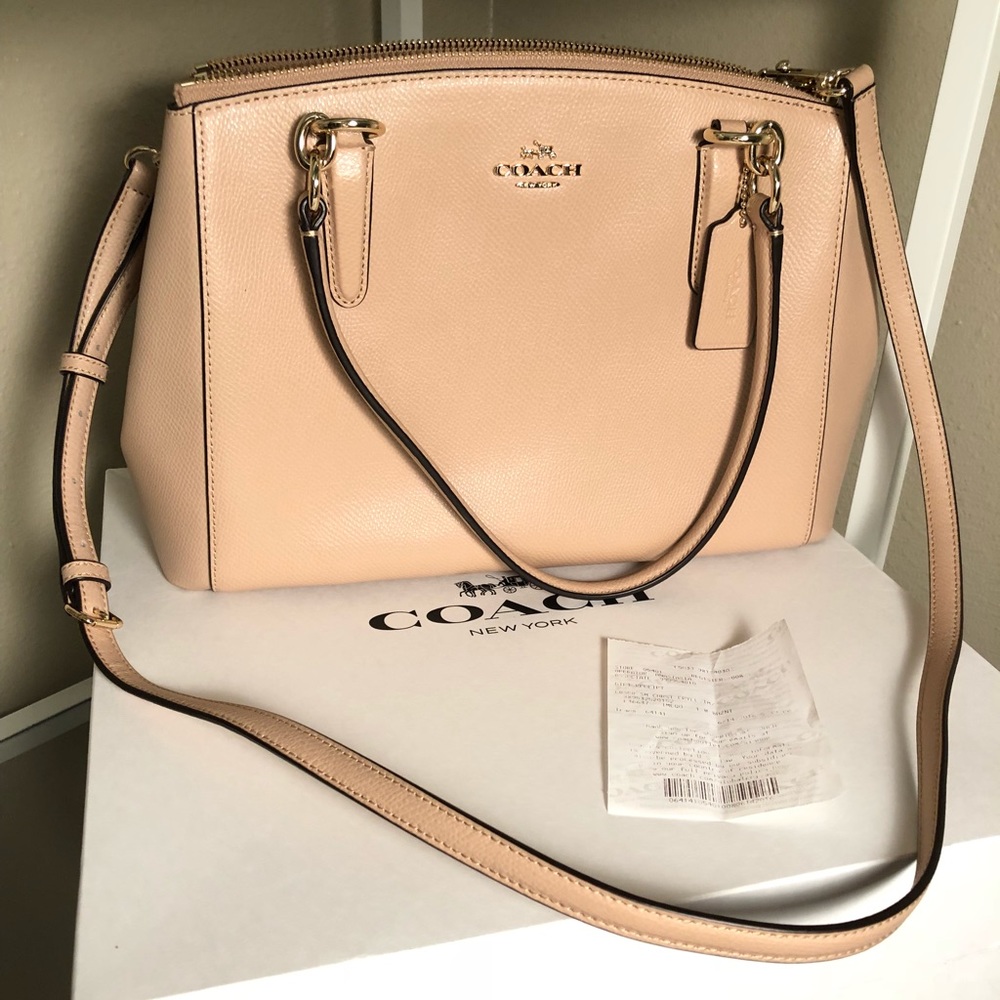 Coach CHRISTIE CARRYALL IN CROSSGRAIN